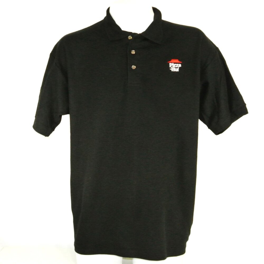 PIZZA HUT Black Polo Shirt Employee Uniform NEW Size S Small